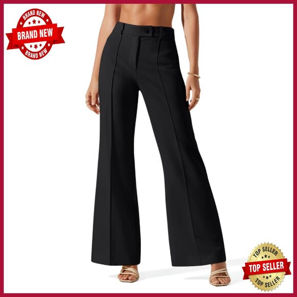 High Waisted Flare Dress Pants Work Trousers Business Casual with Pockets - www.greenwatershopping.com High Waisted Flare Dress Pants Work Trousers Business Casual with Pockets - www.greenwatershopping.com